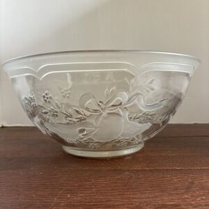 Vintage Marmalada 11" Large Glassware Salad Bowl International China Frosted